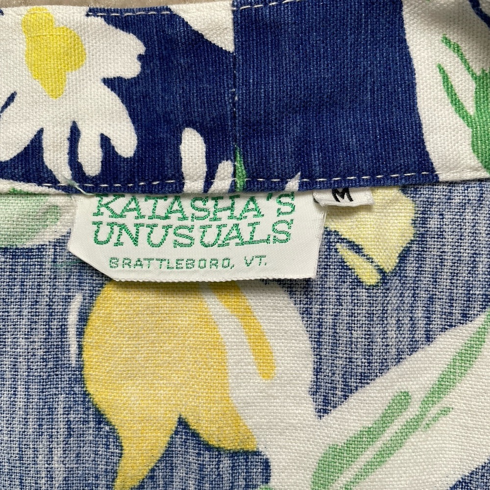 Vintage Katasha's Unusuals Wrap Tie A-Line Skirt Medium Floral Whimsical - Picture 2 of 8